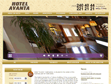 Tablet Screenshot of hotel-avanta.com